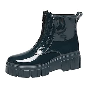 Generisch Damen Gummistiefel Halbhoch Regenstiefel Grün