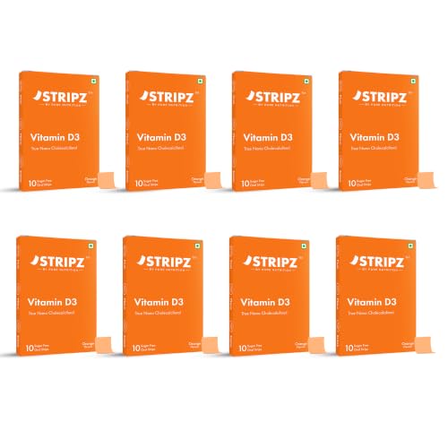 Image of Pure Nutrition Vitamin D3 K2 | 80 Oral Strips | STRIPZ True Nano Cholecalciferol | Sugar Free Vitamin D Supplement | Orange Flavour