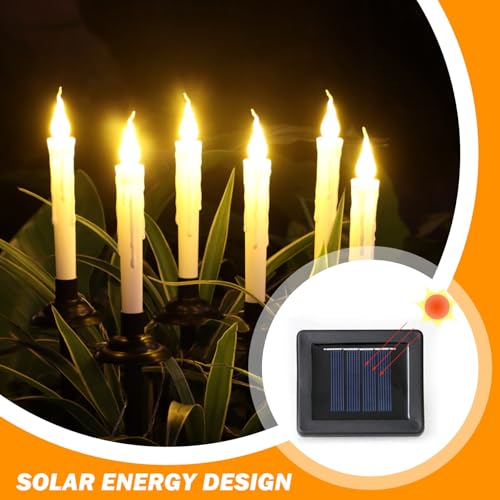 Velas solares sin llama para iluminar senderos oscuros de jardín 5