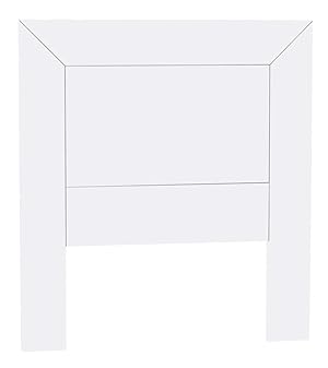 Cabecero para Somier, Madera de Pino y MDF, 110x2 cm (altoxfondo), Serie kalpe, Diferentes Medidas de somier y Elementos a Juego. (para somier 90, Blanco Lacado)