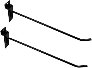 Prolinemax 2 Pcs 12' Black Slatwall Hook Hooks Retail Display Wire Metal Hanger