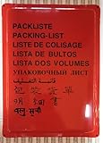 Portadocumentos metálico PACKING LIST con texto en 10 idiomas, para envios de documentación en cajas de madera. Tamaño 190x260 mm.