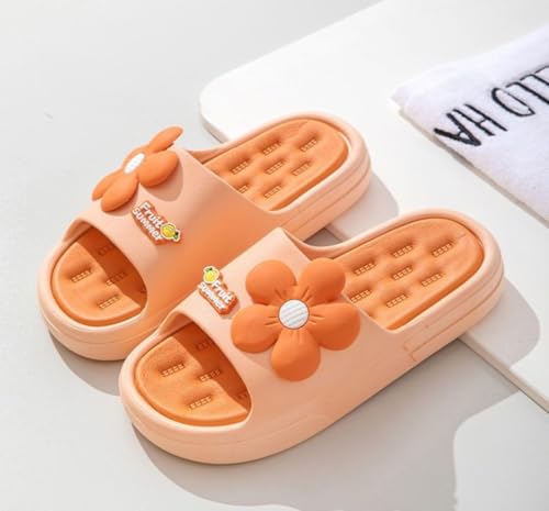 Cute Flowers Slipper for Women Soft Non-Slip Home Bathroom Cloud Slides Sandals Casual Open Toe Slippers for Indoor Outdoor2