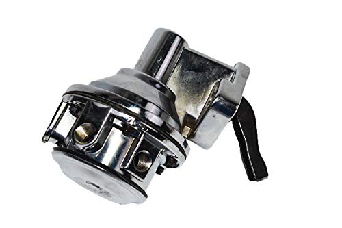 A-Team Performance - 12-835 Two-Valve Mechanical Fuel Pump 1/4-Inch Inlet Outlet Npt - Compatible With Gmc Chevrolet Bbc Big Block Chevy Gmc V8 396 402 454 Engine Chrome #TOP1