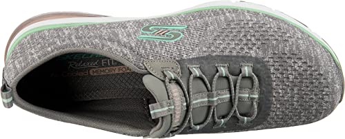 Skechers Skechers womens Fashion Sneaker, Grey/Mint, 9.5 US