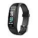 wo nice Fitness-Armband mit Pulsmesser, Smart Fitness Tracker mit Pulsmesser, Schrittzähler, Schlaf-Monitor, Activity Tracker, Remote-Aufnahme, Anruf, SMS, Telefon für Android iOS Smartphone Finden