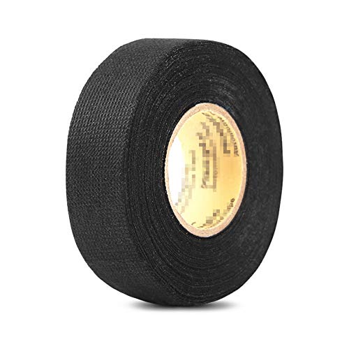 PEIUJIN Isolierband Flanell Klebeband Kabelbaum Band KFZ Auto Gewebeband Schwarz (25MM x 10M) Cover