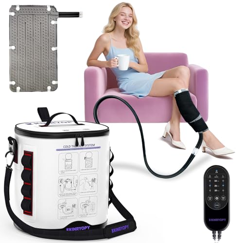 Image of Cold Therapy Machine with Programmable Timer, Portable Ice Machine for Knee After Surgery, Knee Replacement Recovery System (Hip Pad+ Machine)