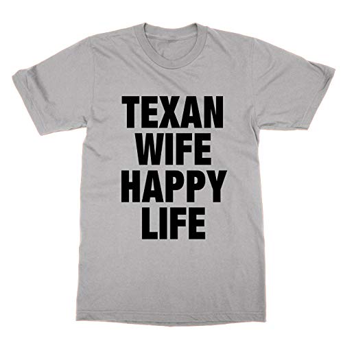 T-shirt Texan Wife Happy Life coupe confortable vêtement quotidien femme