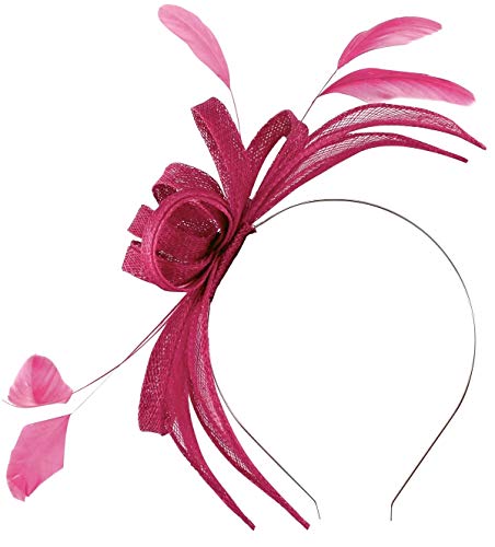 Chapeau bibi en sinamay Failsworth rose coiffe haut de gamme