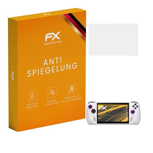 atFoliX Película Protectora compatible con Asus ROG Ally RC71L 2023 Lámina Protectora de Pantalla, antirreflejos y amortiguadores FX Protector Película (3X)