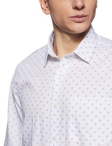 Image of Amazon Brand - Symbol Men's Printed Regular Casual Shirt (AW20-SYM-FS-AOP White 7 48)