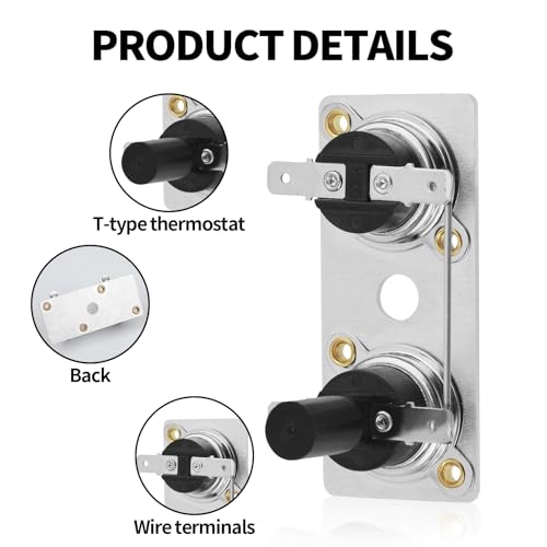 Image of Gosknor 232306 RV Water Heater Thermal Switch, Aluminium Alloy Iron Hot Water Heater Thermostat Switch Parts Compatible with Suburban with a Serial Number After 940900091