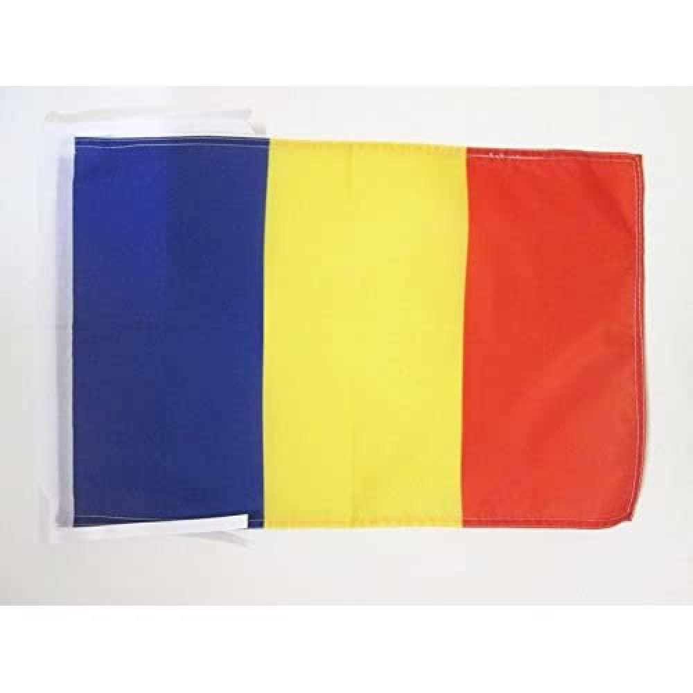 AZ FLAG - Andorra Civil Flag - 18'' x 12'' - 100% Polyester Andorran without coat of arms Small Banner with Two Cords - Fade Resistant - Vivid Colors - 18x12 in - 45x30 Cm โ image 1