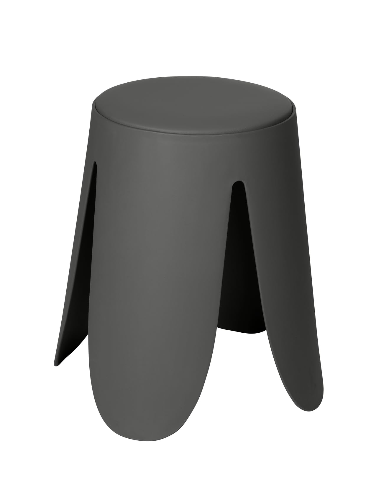 WENKO Comiso taboret łazienkowy, obciążenie do 180 kg, z wyściełanym siedziskiem i antypoślizgowymi nóżkami, Ø 44,5 x 46 cm, szary