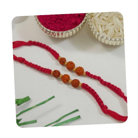 Image of I Jewels Design Rakhi With Roli Chawal & Rakshabandhan Card For Bro /Brother /Bhai