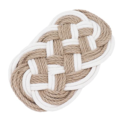 Yuecoom Insulation Pad,Nonslip Heat Resistant Kitchen Hot Pads Mixed Color Oval Insulation Woven Pot Pad High Temperature Resistance for Table Decoration