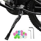 LEICHTEN Bike Kickstand for 16-20 Inch Wheel Bicycle, Adjustable Bicycle Kickstand for Kids Bike, Center Mount Aluminum Alloy Kids Bikes Kickstand for Sports Bike, Mountain Bike, Road Bicycle (Black)