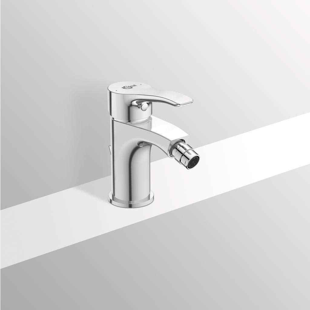 Ideal Standard BC652AA Alpha Miscelatore bidet, cromato & B9508AA Idealrain M3 SMART asta doccia, doccetta a 3 funzioni con diametro 10 cm con sistema anticalcare, cromato