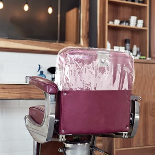 Funda de PVC para silla de barbería y cubierta protectora de respaldo 8