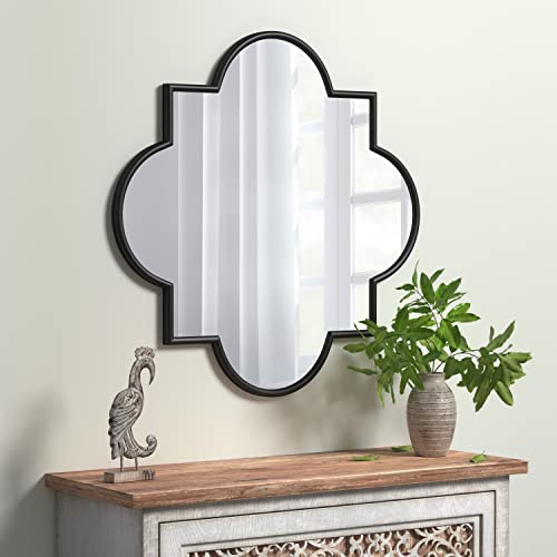 Nxhome Metal-Frame Wall Mirror - Decorative Wall Mirror Black Wall Mounted Mirror For Bathroom Vanity Room Living Room Vanity Room 31.5×31.5 In #TOP2