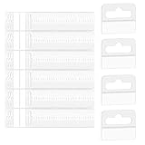 400 Pack Plastic Hang Tags Clear Slot Hole Self Adhesive Hanging Tabs Heavy Duty Clear Plastic Hang Tags Hook for Store Retail Display Tab