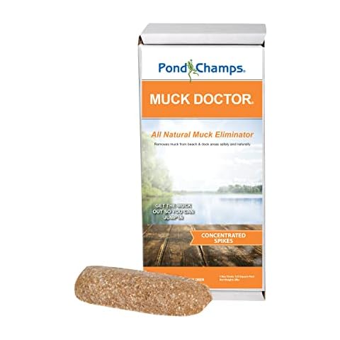Sanco Industries Pond Champs Muck Doctor, 2Lbs Treats 125 Square Feet, Naturally Removes Muck And Sludge From Dock & Beach Areas Cover