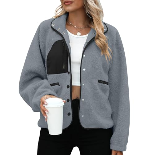 Fleece Lined Sherpa Outfit for Women Fall Winter Long Sleeve Hooded Basic Jackets Coats Women 20252