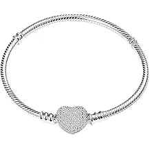 Snake Chain Charm Bracelets for Charm 925 sterling silver Jewelry Bracelet Fits Any Charm Gift for Women