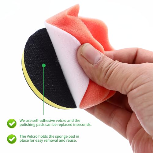 23 Stück 80mm Polierschwämme Pads,Polierset Auto, Polieraufsatz Auto Akkuschrauber,Polieraufsatz Akkuschrauber Set,für Poliermaschine Zum Polieren, Schleifen, Wachsen (80mm-23er Set)