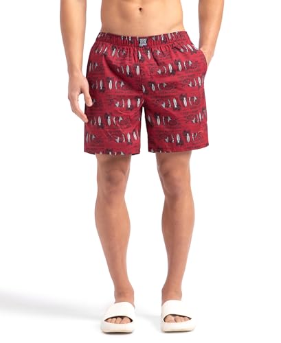 Image of Jockey US57 Men Super Combed Mercerized Cotton Woven Printed Boxer Shorts with Side Pockets (Prints May Vary)