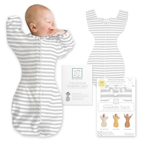 SwaddleDesigns Sack Gray Stripes