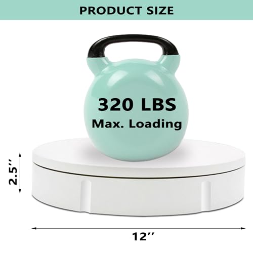 Prolee Rotating Display Stand 320lbs Capacity, 360 Degree Rotating Turntable 12 Inch, Turntable for Photography, Automatic Remote Control Display Platform with 5 Colour Surface Covers and Carry Bag - Thumbnail 5