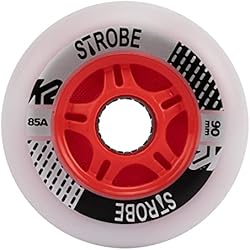 Patines 90 Mm K2 Strobe 90 Mm – 2 Pack Light Ruedas para Patines en línea, Unisex Adulto, Black, 84 mm