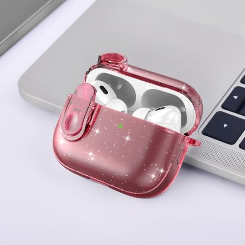 Image of Case for Apple Airpods iPods Pro 3 Cases Cover Clear 2025 Cute Women, VISOOM Cute Air Pods Pro 3 Case Clear Transparent Airpods iPods Pro 3rd Gen Protective Cases with Keychain /Lock /Cleaning Kit