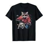 Cool Cat with Motorcycle for Biker and Cats Lovers T-Shirt