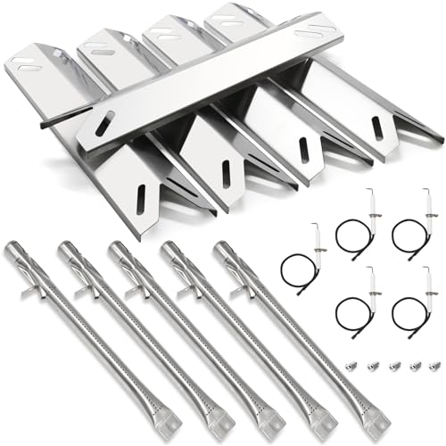 Image of Hiorucet Grill Parts for Cuisinart 5 & 4 Burner Gas Grill GAS2420AS GAS9556AS GAS2556AS GAS9556ASO GAS9456AS GAS2456AS GAS9456ASO GAS1456ASO, Heat Plate Burner Igniter for Cuisinart Replacement Parts