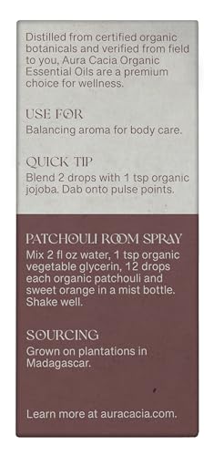 Aceite esencial orgánico de pachulí Aura Cacia 0.25 Fl Oz miniatura 2