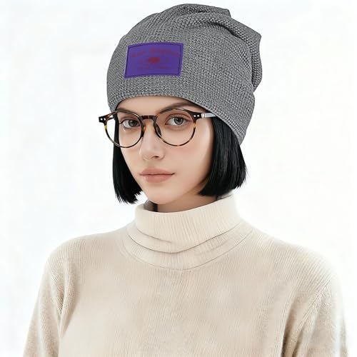 Bonnet tricoté festif isolant à motif gaufré numérique Gray 18
