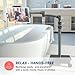 Levo G2 Deluxe Tablet Floor Stand with 5-Axis Arm for iPad, Kindle, Samsung, Universal Fit Adjustable Height 30-56 Inches Hands-Free Use in Bed, Sofa, Office Gunmetal Grey