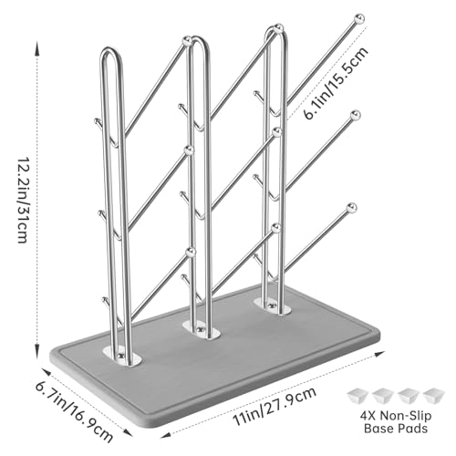 NiHome Baby Bottle Drying Rack with Diatomite Base & Stainless Steel Frame, Foldable Countertop Organizer Holds 9 Bottles, Space-Saving Stand for Water Bottles, Lids, Reusable Bags & More by NiHome - Image 7