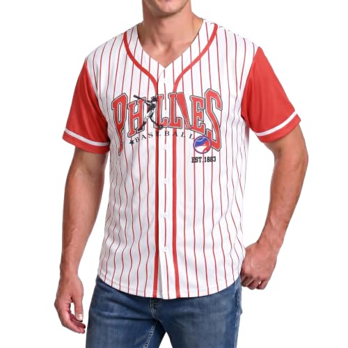 Camiseta de Béisbol para Hombre, Jugador de Béisbol, Secado Rápido con Botones miniatura 6