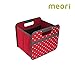 Produktbild meori Faltbox Classic Small Hibiskus Rot/Punkte 32x26,5x27,5cm stabil abwischbar Polyester Sommer Urlaub Strand Baggersee Freizeit mit Griffen Klappbox Transportbox Allerlei