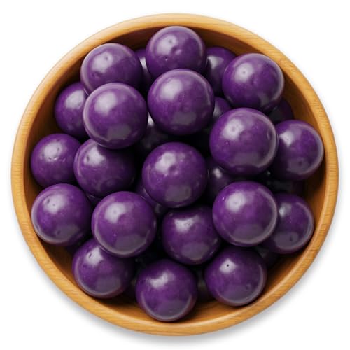 NY Spice Shop Purple Grapes Gumballs - 1 Pound Gumballs for Gumball Machine - Chewing Gum Dubble Bubble Gumballs - Fruit Flavored Bulk Candy - Old Fashioned Candy for Machine Refill - 50 Pcs -1 Inches