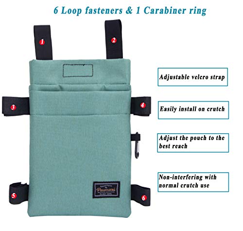 Crutch Bag Universal Crutches Accessory Crutch Carryon Pouch (Green1)