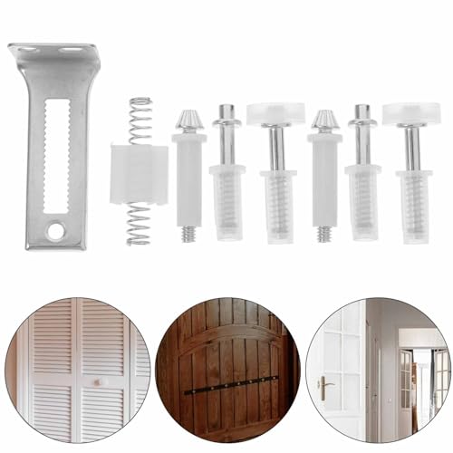 Kit de herrajes para puertas plegables ABOOFAN con bisagras pivotantes autorreclamables y pivotes superiores para puertas empotradas miniatura 6