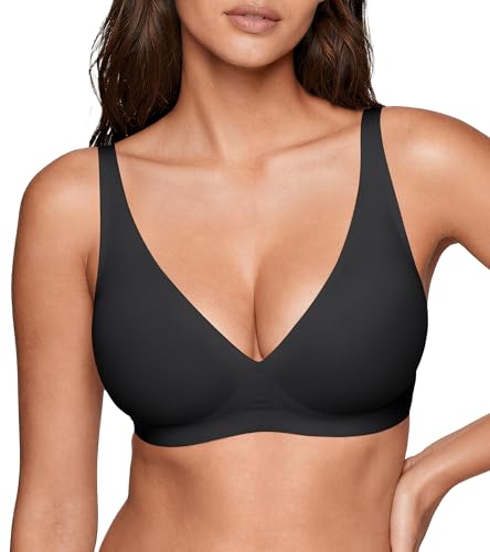 Save on Women's Wireless Jelly Plunge Bra - Deep V Seamless Bralette