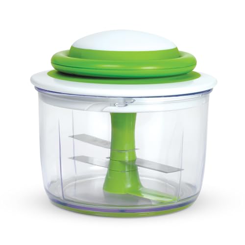 Chef'n VeggiChop Hand-Powered Food Chopper (Arugula), 5.5" x 5.5" x 5" by Chef'n - Used condition - US$19.82