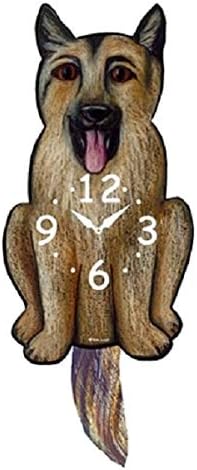 German Shepherd Dog Wagging Pendulum Clock