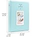 Ablus 128 Pockets Mini Photo Album - Fits for Fujifilm Instax Mini 11 Mini 9 Mini 8 Mini 90 Mini 25, Polaroid Snap PIC-300, Kodak Mini 3-Inch Film(Ice Blue)